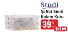 STUDİ ŞEFFAF SİMLİ KALEM KUTU